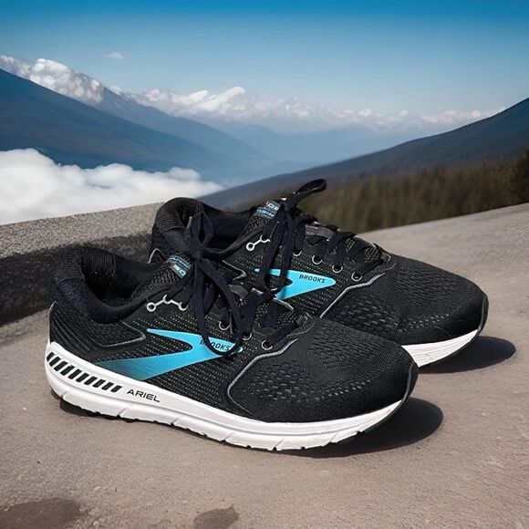 Brooks Ariel 20 Black/Blue Women's Wide Running Shoes 1203151D064 Size 9.5D
